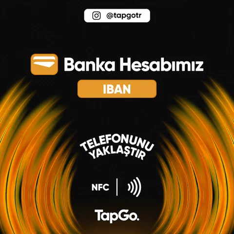 TapGo Siyah Seri IBAN NFC kartı