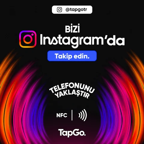 TapGo Siyah Seri Instagram NFC kartı